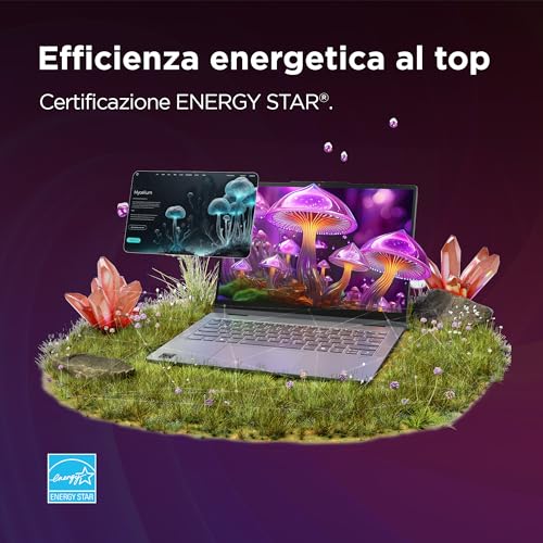 IdeaPad 5 (2 in 1) AI Notebook Copilot+ PC 14", Display Touch WUXGA (1920x1200), Snapdragon X Plus, 16GB RAM, 512GB SSD, Sensore impronta, Windows 11, Digital Pen inclusa - Luna Grey - Notebook - Immagine 3