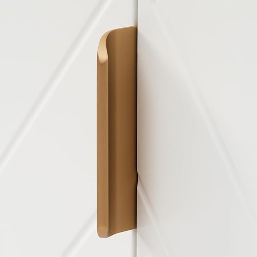 Miniatura 6 de Moderno soporte de TV para TV de hasta 70 pulgadas, armario de almacenamiento de madera con estantes ajustables y 3 puertas, consola central de