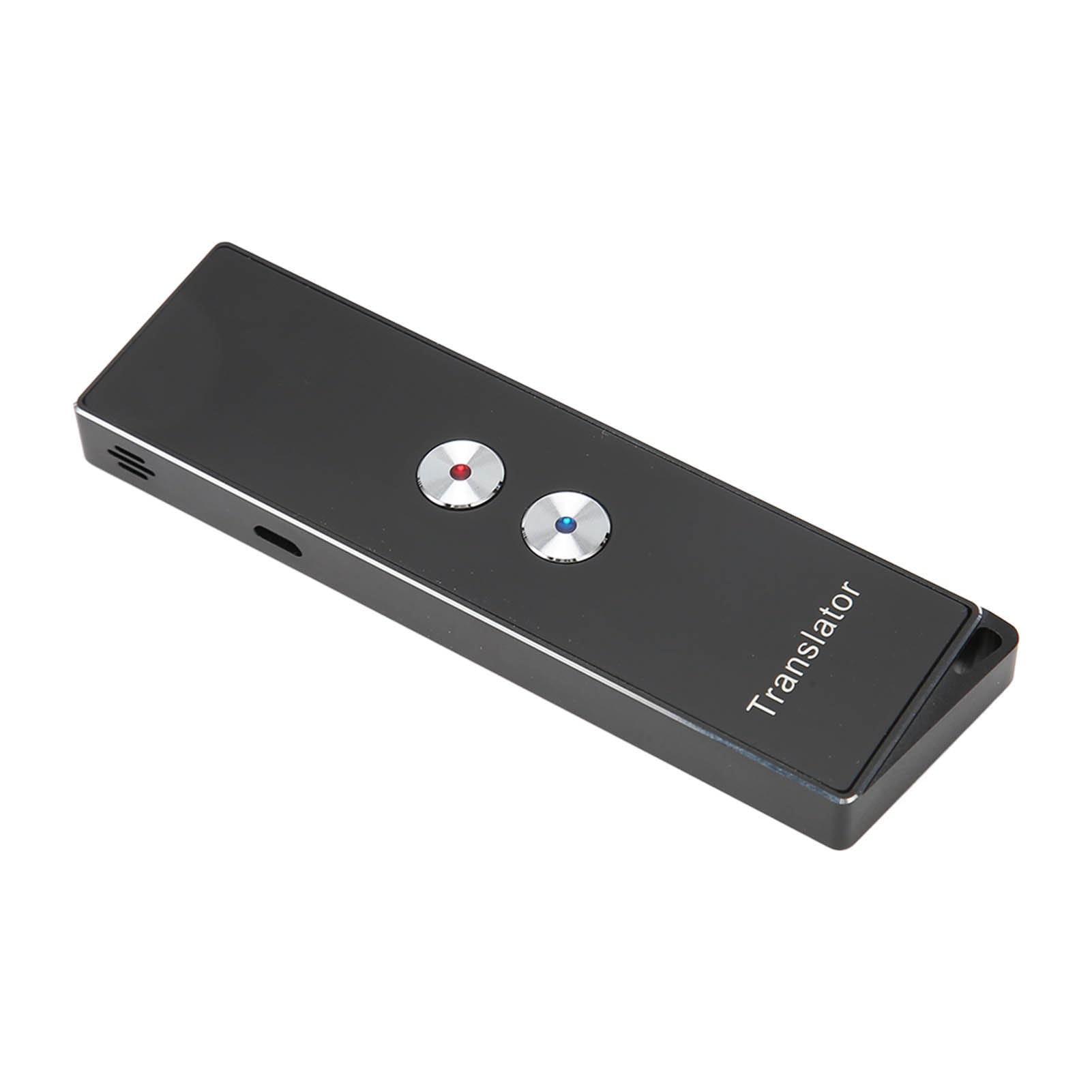 Handheld Language Translator Device 99% Accuracy Rate Synchronized Text Display 5.0 for Travel Work Learning New Language Aluminum Alloy (Black)