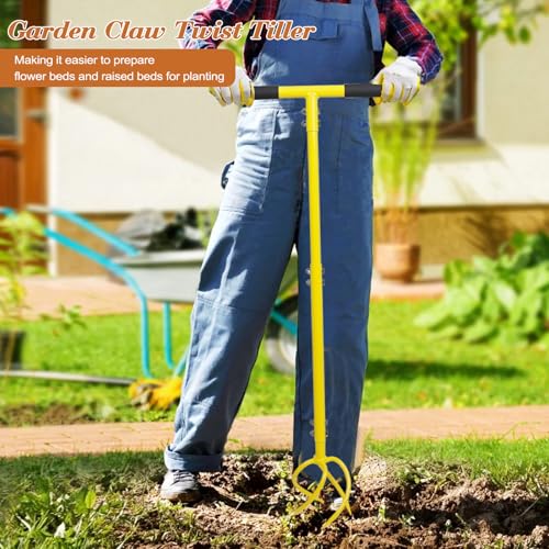 BARAYSTUS Garden Hand Tiller Garden Claw Twist Tiller Cultivator Tiller Soil Loosener Lawn Aerator Areator Loosen, Rototiller, Garden Bed and Plant Box Cultivator, Garden Tools. by BARAYSTUS - Image 2