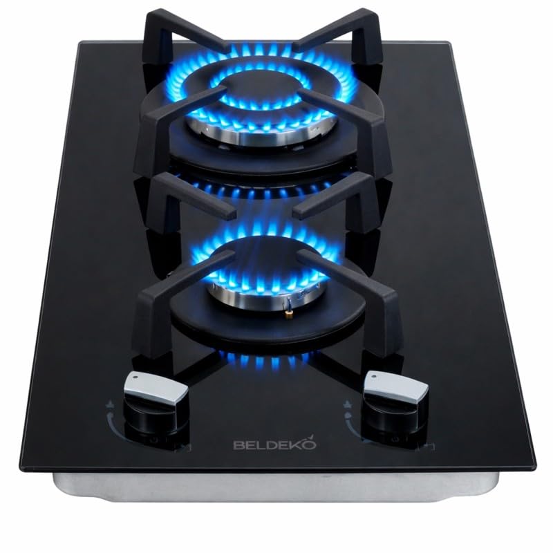 BELDEKO Plaque Gaz 2 Feux Domino 5200W Double Couronne - Marque Française
