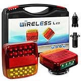 Wireless Magnetic Trailer Lights – Rechargeable LED Trailer Light Kit with Turn, Brake, Stop Lights, No Wiring Needed - Portable Wireless Lights for Truck, RV, Boat, Camper, Caravan, Utility Trailers