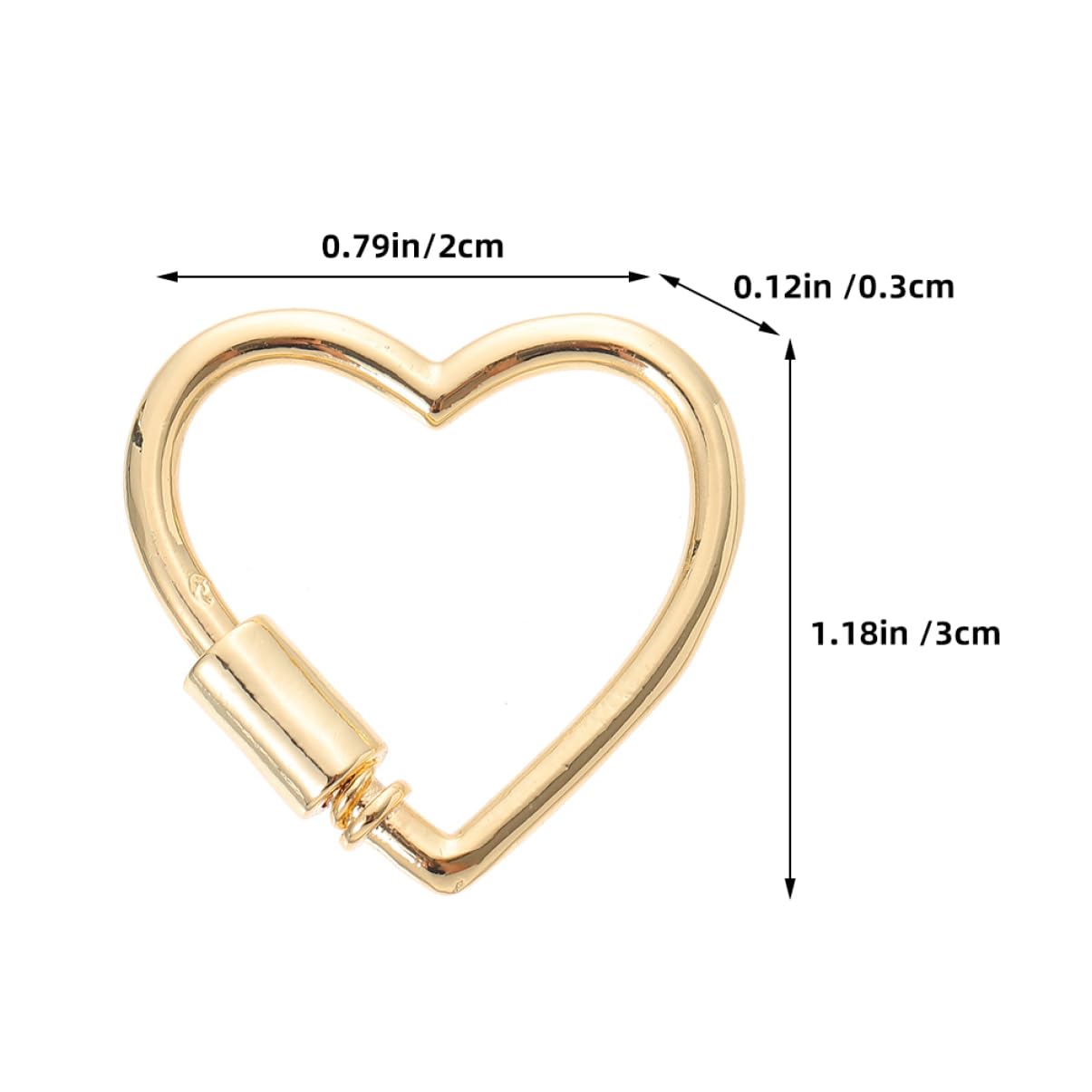Operitacx 25pezzi Chiusure Per Collane e Bracciali Forma Di Cuore Connettori Fai Da Te Con Chiusura Sicura Accessori Per Creazioni Di Gioielli