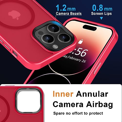 Image of MOCCA Magnetic Shockproof for iPhone 14 Pro Max Case,Red