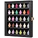 VERANI Minifigures Miniature Display Case Collectibles Display Box Wall Mount Figure Display Curio Cabinet with UV Protected Anti Fade 92% Clear for Small Objects Lockable Removable Shelves Black