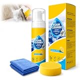 4-in-1 Multi-Purpose Foam Cleaner Spray, 150ml / 5 fl oz Spray and Wipe Cleaning Foam for Car Interior, Kitchen Surfaces, Bathroom Tiles and Upholstery (1)
