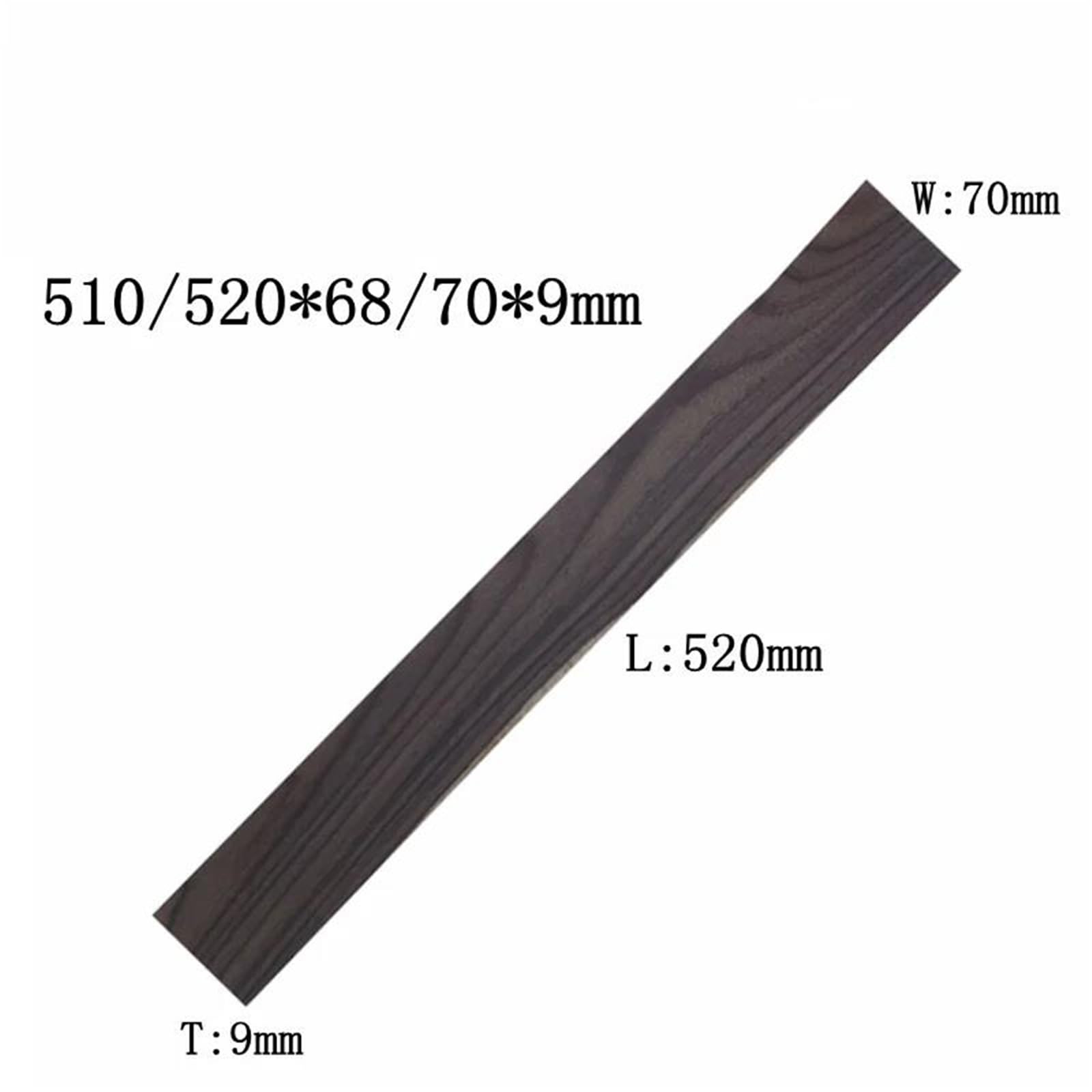 DIY Półwykończony Materiał Podstrunnicy Gitary Palisander Akcesoria Gitarowe 520 * 70 * 10mm Tuner Gitary(B)