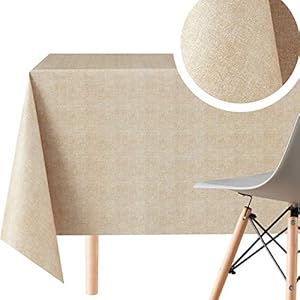 KP HOME Effen patroon PVC veeg schoon tafelkleed – afveegbaar vinyl tafelkleed