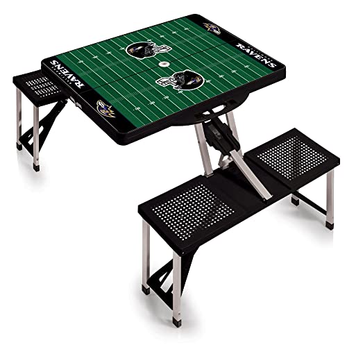 Image of Picnic TIME NFL Football Field Folding Picnic Table, Camping Table, Outdoor Table with Umbrella Hole