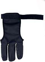 PMZ Archery Cowhide Three Finger Guard Glove for Bow Hunting
