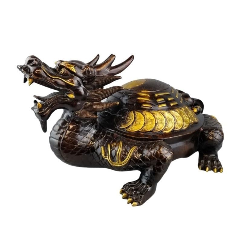 Tortue Dragon Ornement Bureau Rompre la Monotonie Statuette Métal