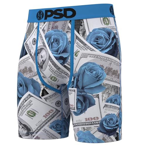 PSD Men's Boxer Briefs - The Blues 3 Pack, 7 Inch Inseam, Stretchy Moisture-Wicking Boxer Briefs for Men Pack, Small3