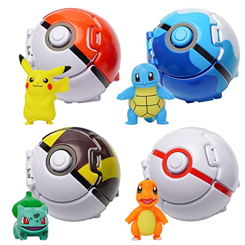 25 Rote Mini 2" Pokeball Mit 25 Spielzeugen Kinder Geburtstag