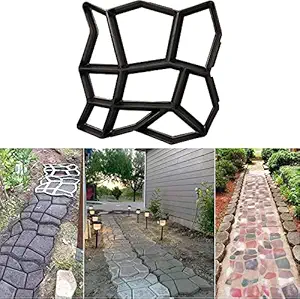 SKOFRI DIY Walk Maker Concrete Molds Plastic Paving Moulds Path Maker Mold for Tile Reusable Mould Concrete Cement Stone Walk Paving Stepping Stones Paver Pavement for Garden Home Yard Lawn