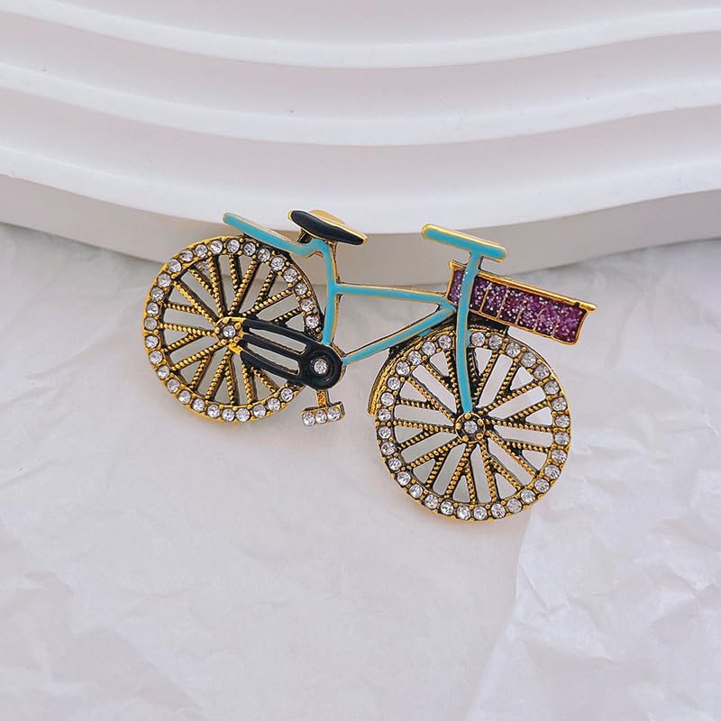 Image of BeeGift Brooch Pin for Women Bicycles Brooch with Created Crystal Rhinestones Brooches and Pins