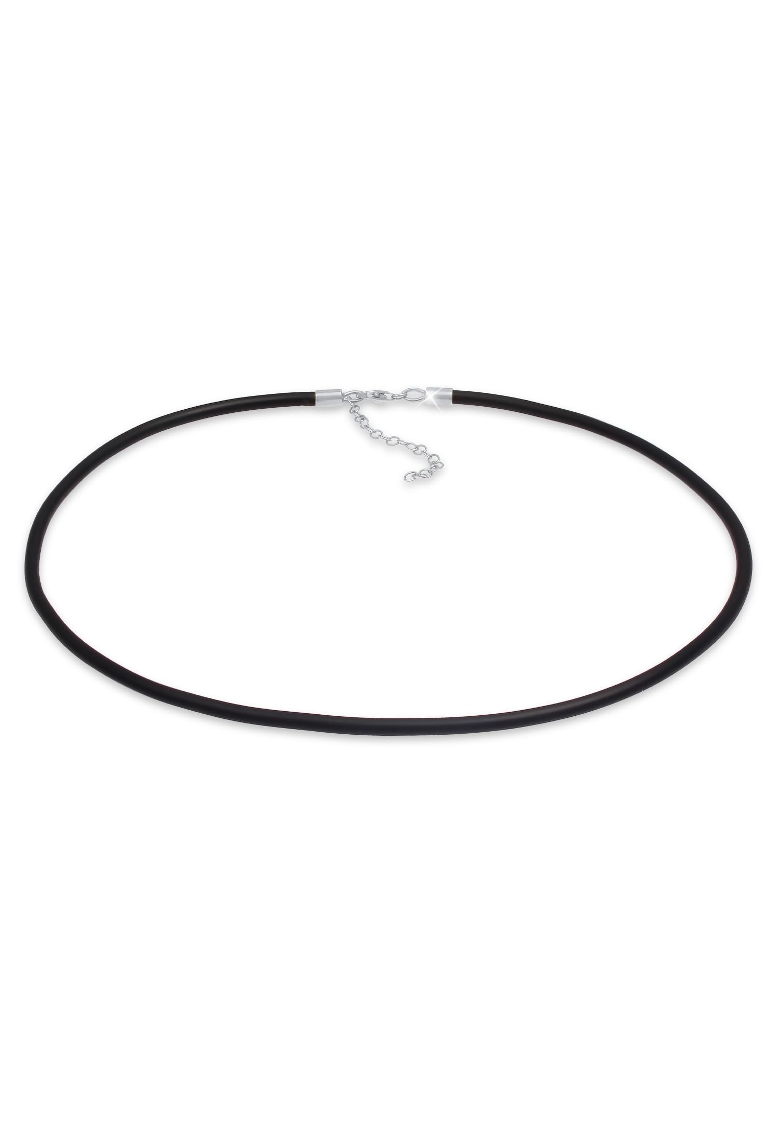 Bracciale Donna Nenalina In Ecopelle Nera E Argento 925 – Con Chiusura A Moschettone, 19-21 Cm - 4