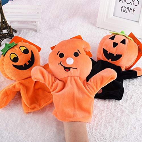Fantoches de Mão de Halloween 2Pcs Abóbora Mão Show Muppet Recheado Plush Toy Presente para Meninos