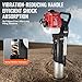 VEVOR Gas-Powered T Post Driver,2-Stroke 1300W,52cc,W/3Head