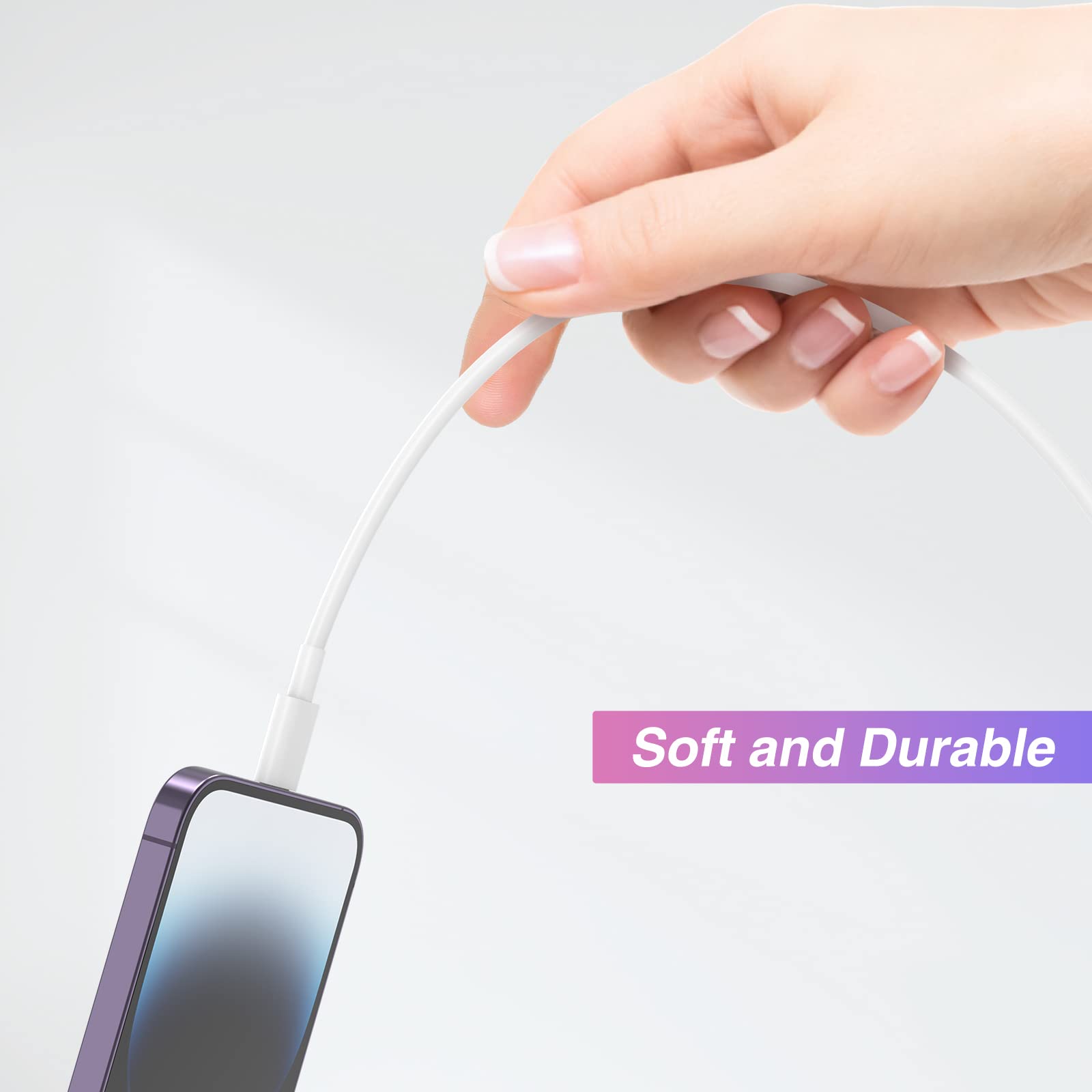 Caricabatterie Auto USB C 38W - Con 2 Cavi Lightning MFi, PD/QC, Per IPhone 14/13/12, Ricarica Rapida - Foto 3