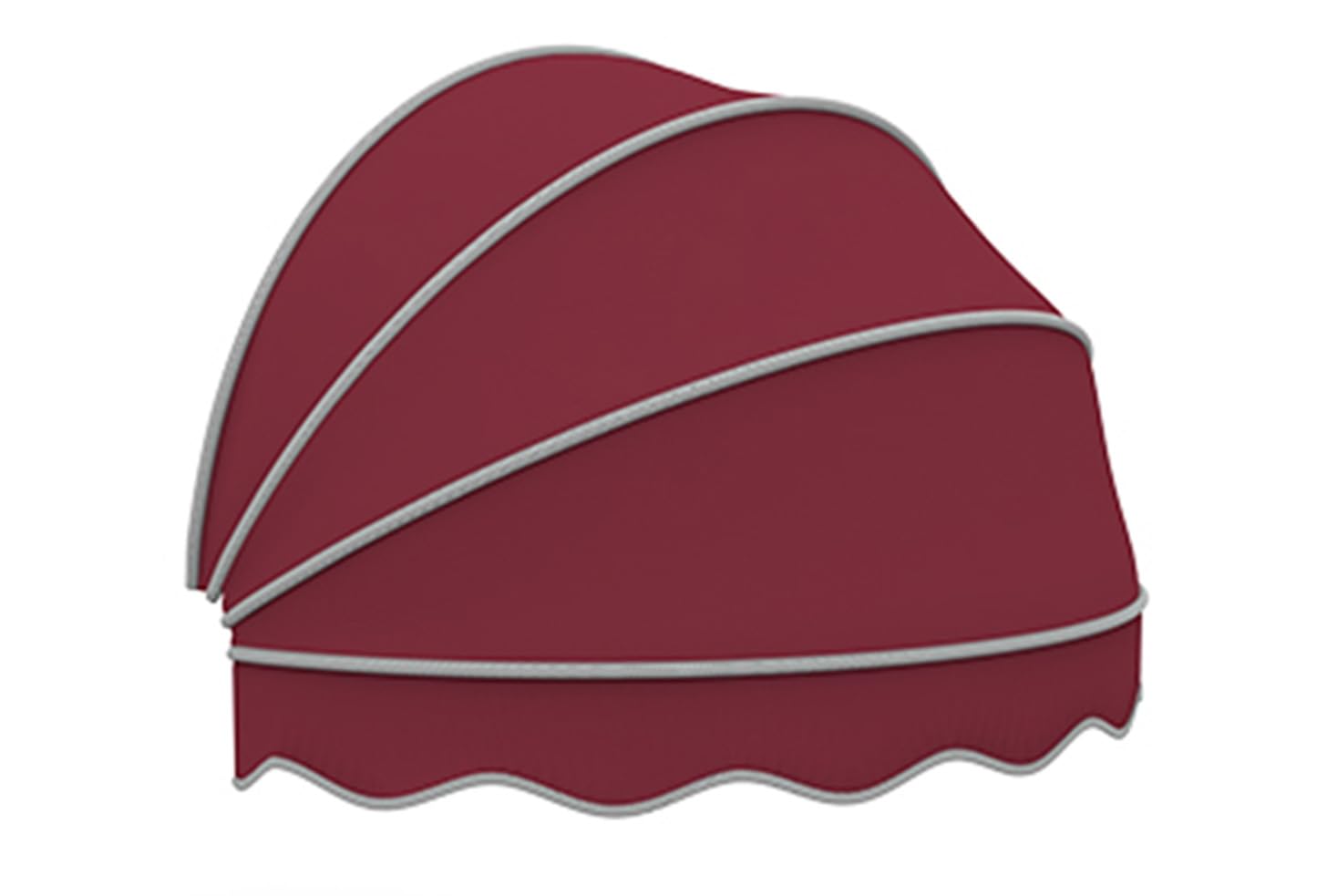 Auvent hémisphérique pliable 90x45cm pour ombrager une fenêtre