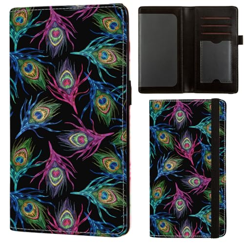 Image of checkbook cover,Checkbook Cover for Duplicate Checks,RFID Checkbook Register Cute Wallet women Men Credit Card Holder (Peacock Feather)