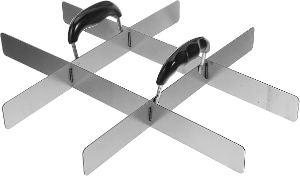 Cake Divider Brownie Equal Portion Marker 9 Grids Stainless Steel Pie Slicer Cheesecake Cutting Guide Line Baking Tool For Rectangular Bread Pan Kitchen Accessories