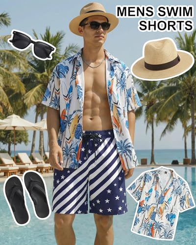Image of Justay 2 in 1 Mens Swim Trunks 7 Inch, Beach Swim Shorts with Pockets | Swimming trunks, bathing suit, Compression Liner, Quick Dry, Swimsuit, Beach Vacation, Summer Swimwear, Gifts