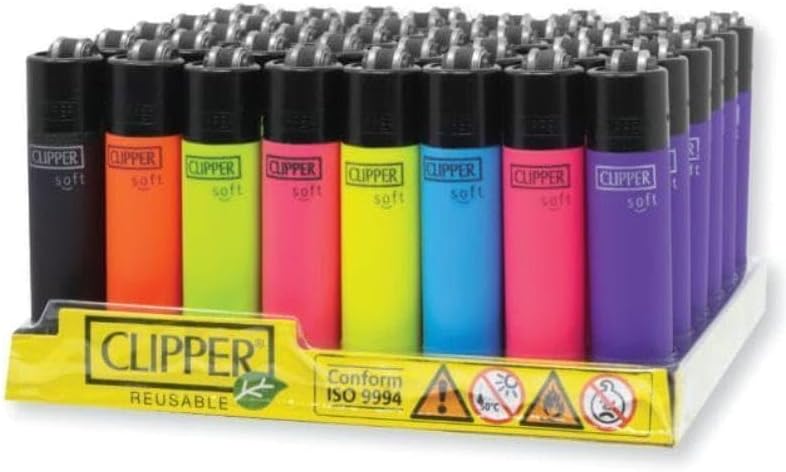 8X Clipper Lighter Soft Touch Mix Lighters Multipack - Clipper Lighters Multipack, Assorted Colors Clipper Lighter Set - Clipper Lighters