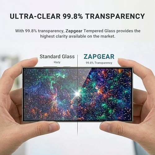 Image of Premium Tempered Glass for Samsung Galaxy S24 Ultra 5G | Edge-to-Edge Protection | 9H Hardness | Ultrasonic Fingerprint & S-Pen Compatible | Bubble-Free HD Clear Screen Protector