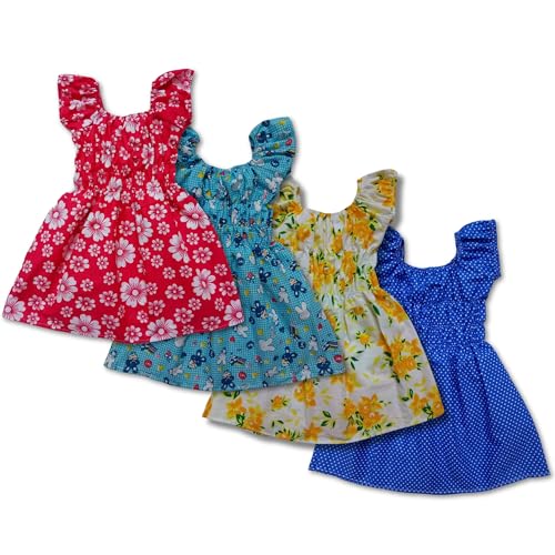 Image of EZ KID Baby Girl Regular Frock Pack of 4