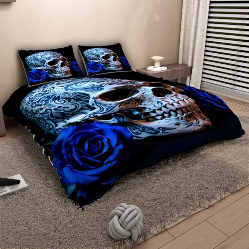 Parure de lit gothique crâne 3D pour transformer votre chambre d'adulte - 4