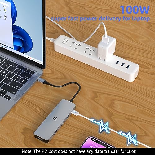 SUTOUG USB C Hub, 12 in 1 with 4K HDMI, 100W PD, 5 USB Ports, SD/TF, Ethernet, for MacBook Pro/Air, iPad Pro, Laptops & Monitors - Image 3