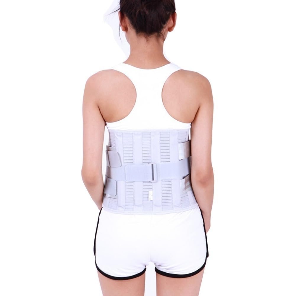 Cinturón De Soporte Lumbar, Refuerzo Lumbar con Tiras De Aluminio Curvadas, Paneles De Malla Transpirable, Correas De Gancho Y Bucle Ajustables Dobles (Size : XL)
