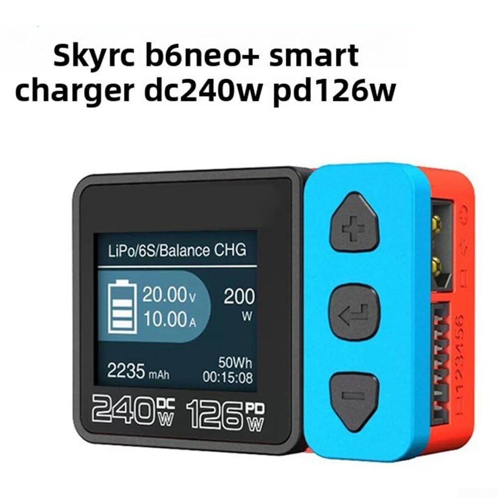B6neo+ 240W DC Balancer per caricatore per xt60 B6neo+ 240W DC (Red Blue) | Uscita DC 240 W, per connettore XT60, design compatto, tempo di ricarica veloce, alloggiamento robusto