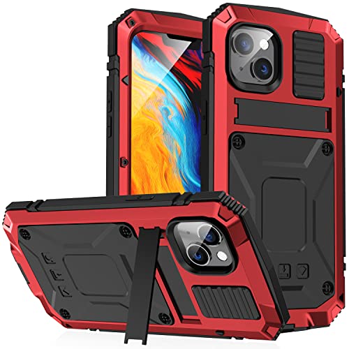 Coque en métal pour iPhone 14 antichoc de qualité militaire avec béquille