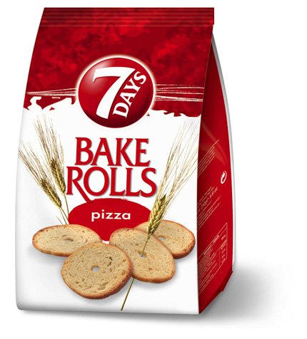 7 Days Bake Rolls From Greece with Pizza Flavor - 10 Packs X 160g (5.7 Ounches Per Pack)