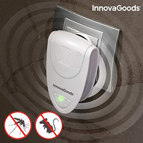 Preisvergleich Produktbild InnovaGoods IG117902 Ultraschall Insektenabwehr & Nagetiere mini, Weiß