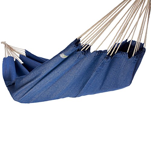 Preisvergleich Produktbild Hängematte 'Rio Jeansblau' 200x140cm - 120 kg