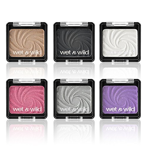Wet n Wild Color Icon Eyeshadow Single 6 Piece Set - Nutty - Platinum - Kitten - Panther - Sugar - Sellout - 0.06 oz Each