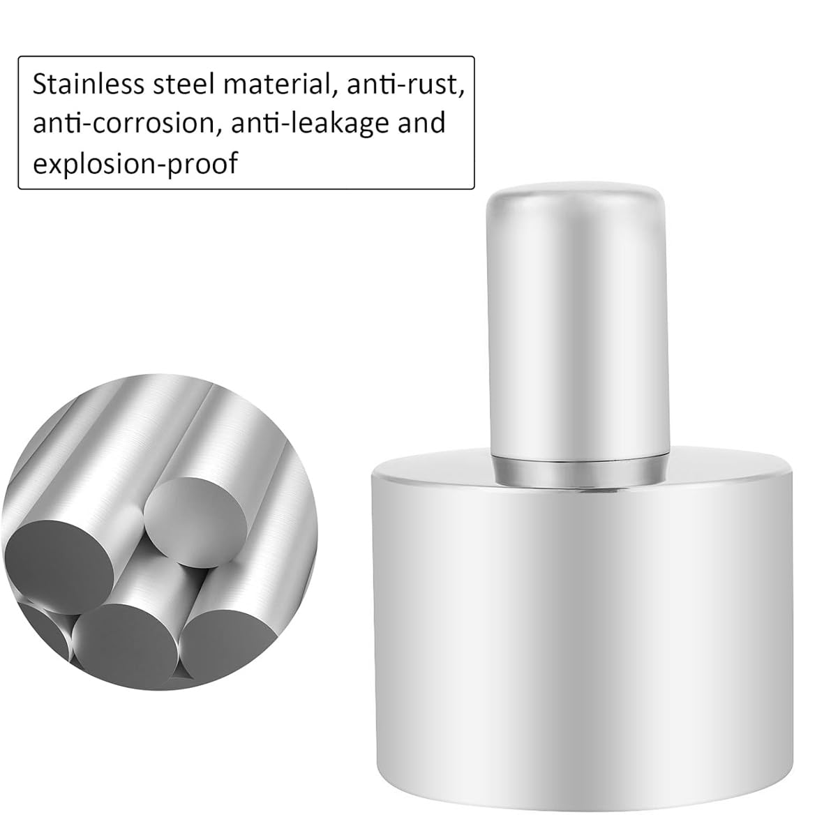 Spiritusbrenner Labor, 200 Ml Spiritusbrenner, Wickellose Spirituslampe Aus 304Er Edelstahl Verstärkter Bunsenbrenner, Verchromt, Explosionsgeschützt, Für Biologie- Und Chemielabore