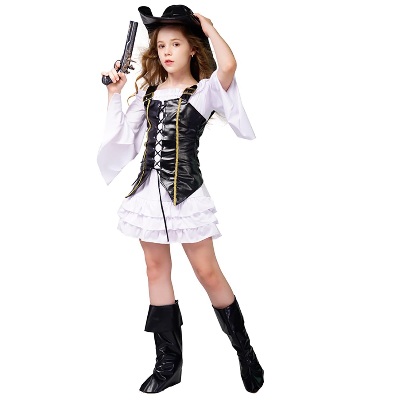 Costume da Pirata Cool per Ragazze di Lusso