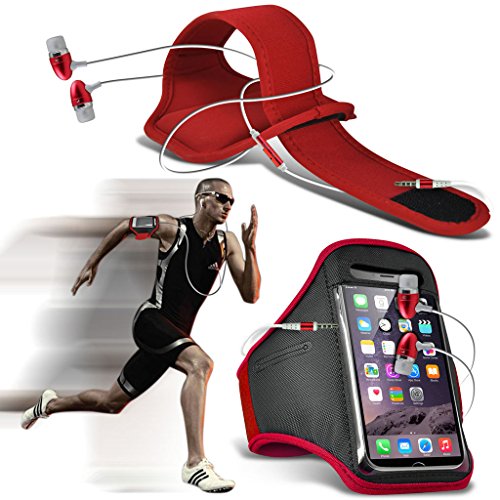 Fone-Case (Rosso) Custodia Armband Fascia da