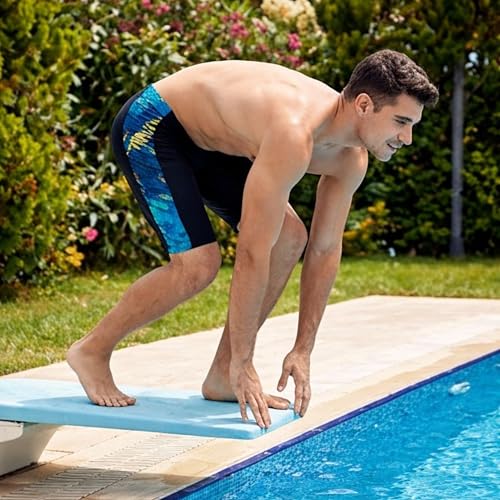 Image of LIMEE Men's Swimming Shorts | Quick Dry Stretch Swim Trunks with Drawstring | Lightweight Breathable Beach Wear, Pool, Gym & Running Shorts