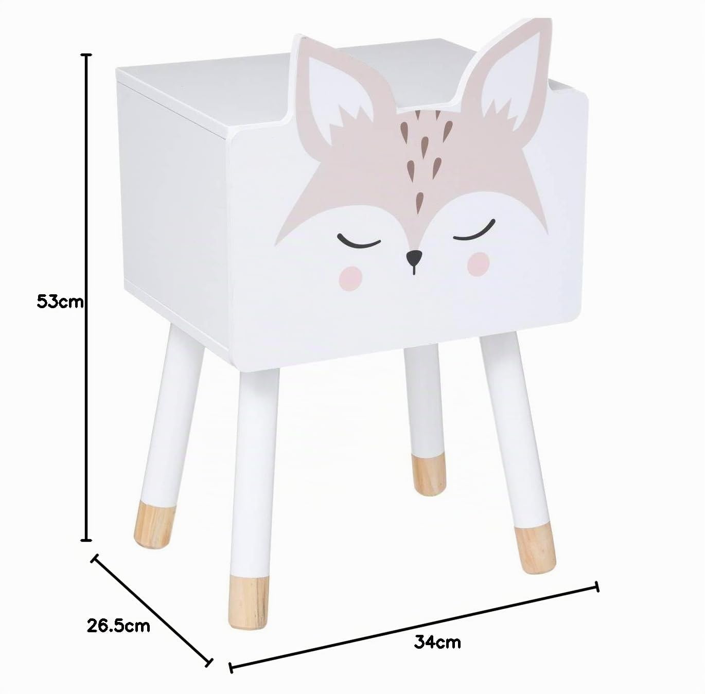 ATMOSPHERA CREATEUR D'INTERIEUR - Comodino per bambini volpe bianca h53cm