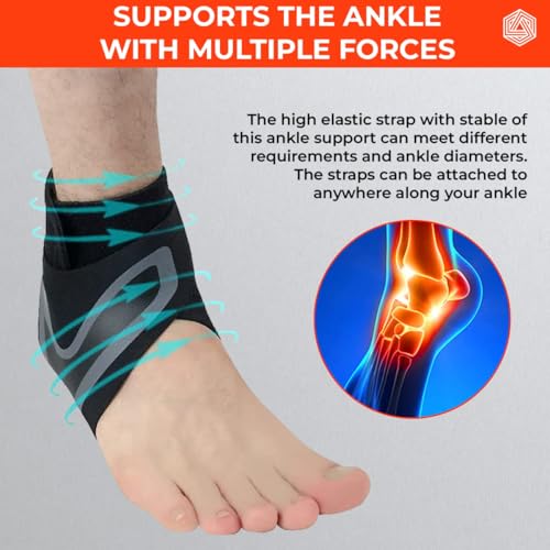 Boldfit Ankle Support Compression Brace, Grey, Black-Grey (Right) - Image 5