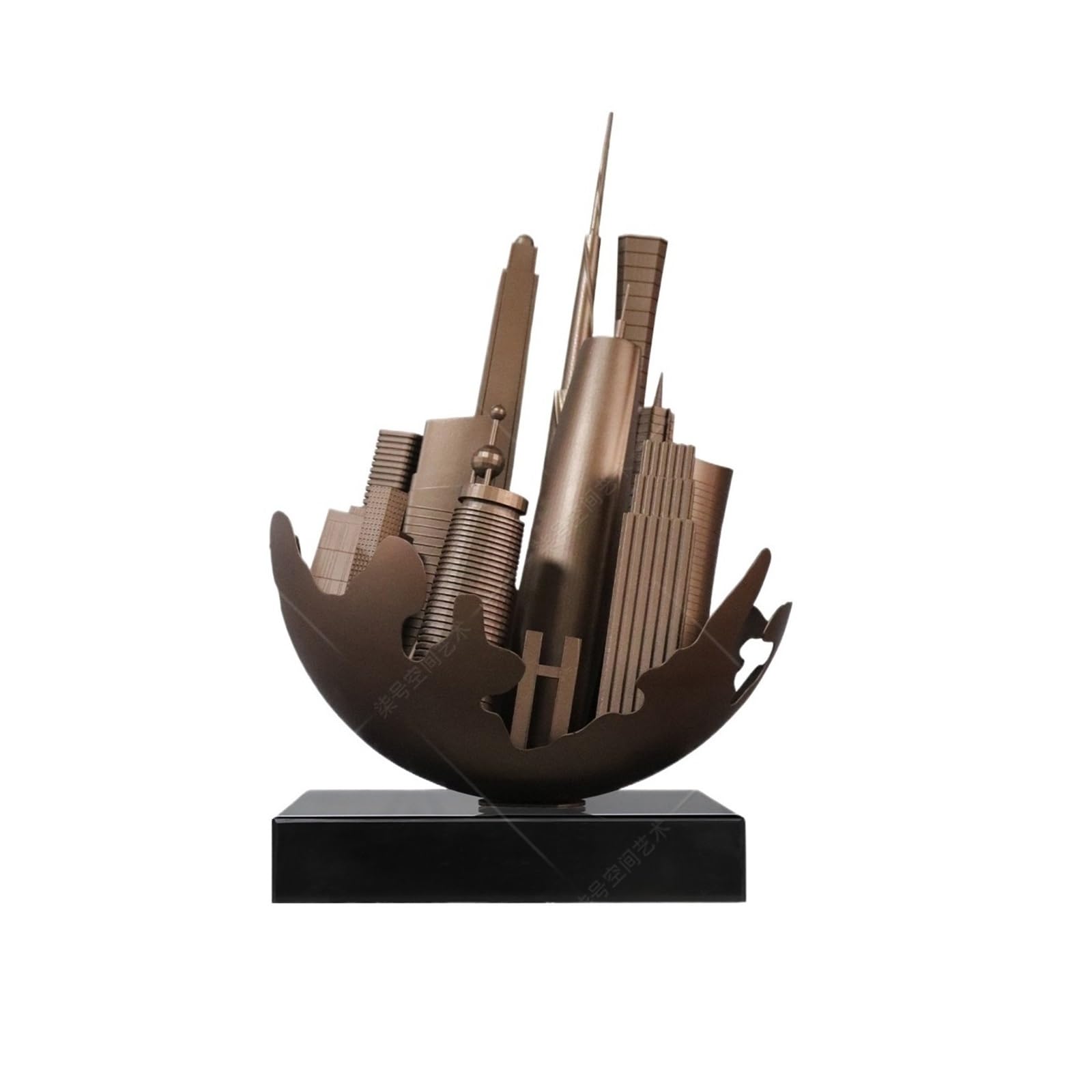 T2H9B5V4G8 Home decoration Modern Creative Metal Ornaments Study Entryway Stainless Steel Abstract Decorative Crafts