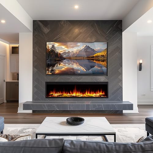 Electric Fireplace Insert with Heater