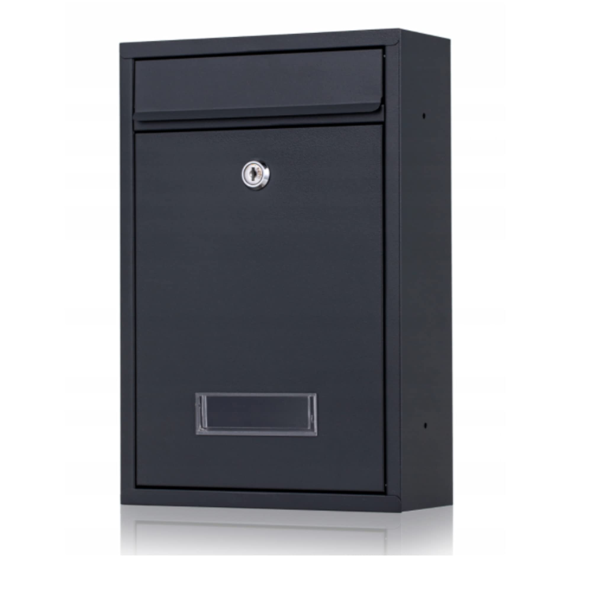 Virone Bali Buzon Exterior de Acero Galvanizado con Placa De Identificación y Llave (Antracita)