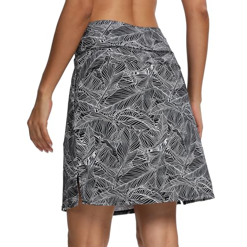 Image of M MOTEEPI Modest Knee Length Skorts Skirts for Women Tennis Athletic Golf Skort with Pockets UV Protection High Waist