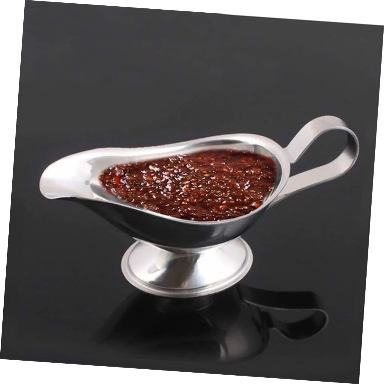 OFFSCH 5Ounce Stainless Steel Sauce Dish Gravy Boat with Shaped Handle for Easy Pouring and Rustproof Serving Container for Restaurants and Home Dining